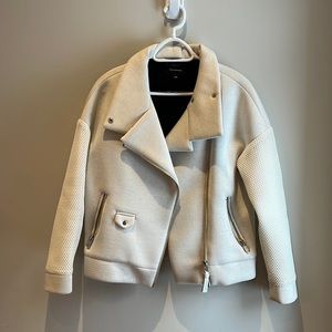Mackage Cream White Biker Jacket